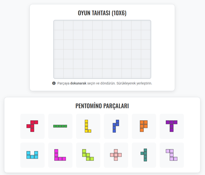 Pentamino oyun tahtası