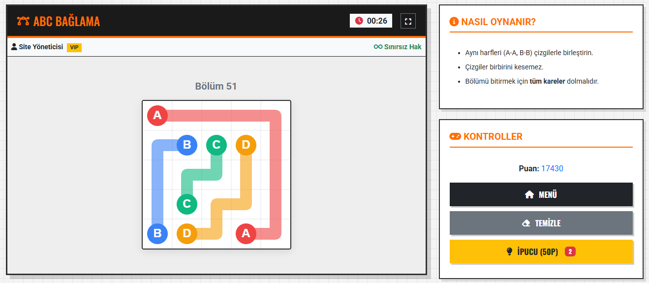ABC Bağlama Zeka Oyunu
