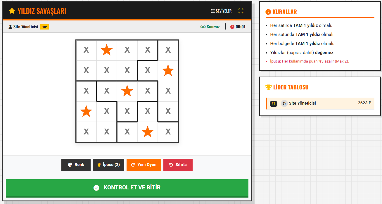 Yıldız Savaşları Zeka Oyunu